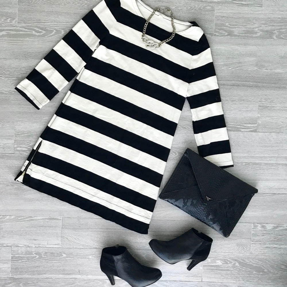 J.crew striped sheath dress  Medium